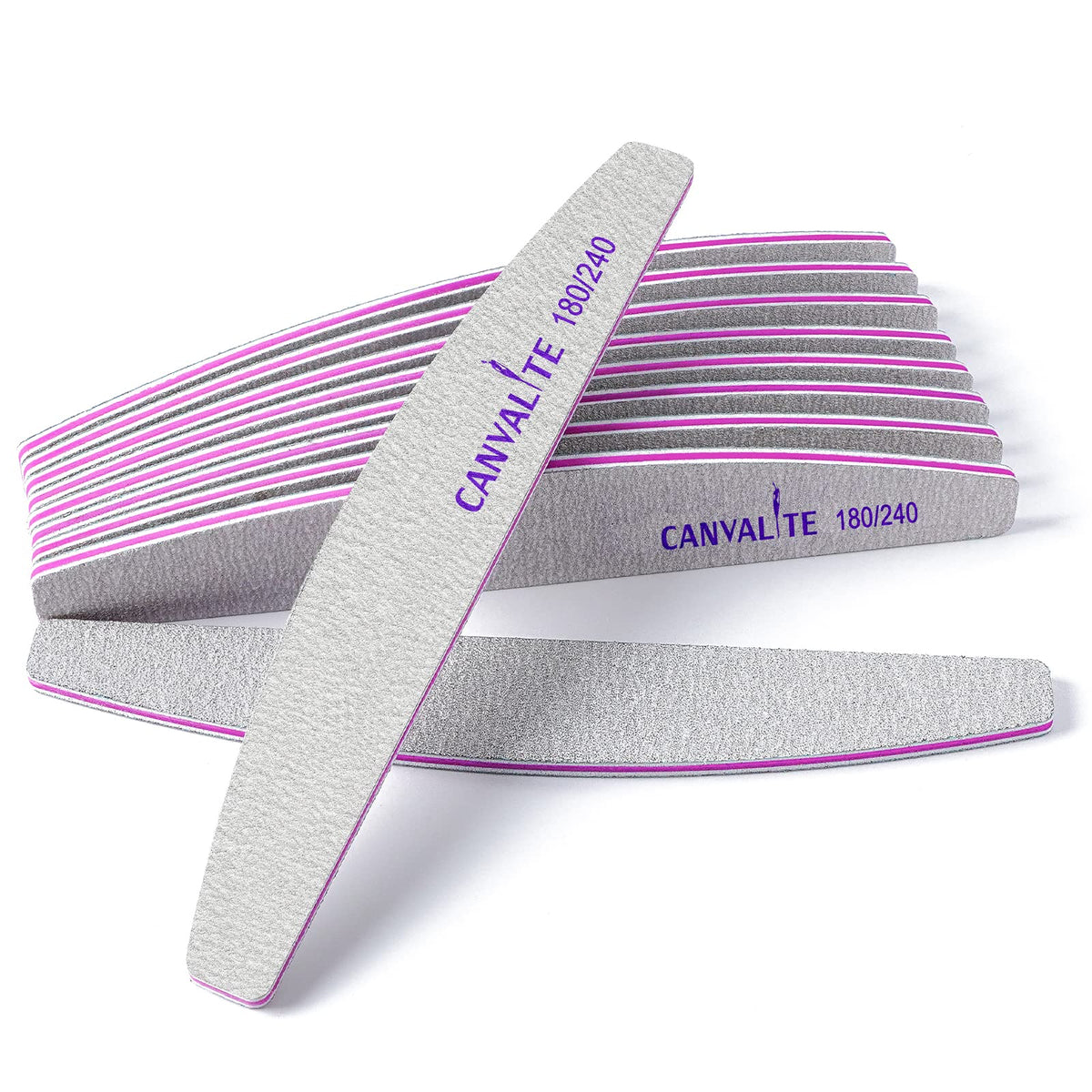 Lima CANVALITE doble cara 180/240 para dar forma suave a uñas naturales.
