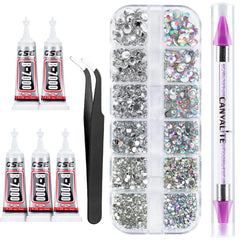 CANVALITE piedras uñas cristal AB para brillos duraderos en manicura