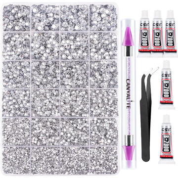 CANVALITE 2mm resin jelly rhinestones in 24-grid box for precise nail art