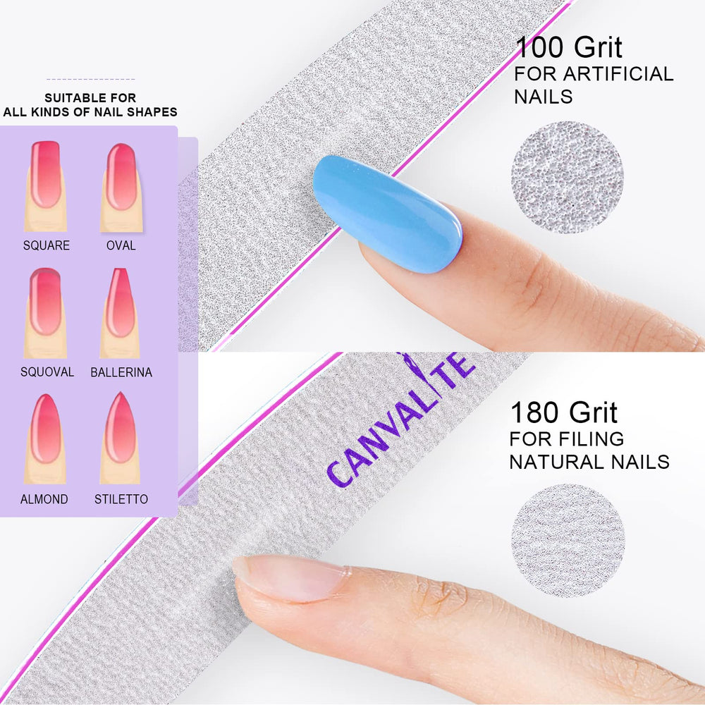 CANVALITE set de 10 limas profesionales para uso en hogar o salón.