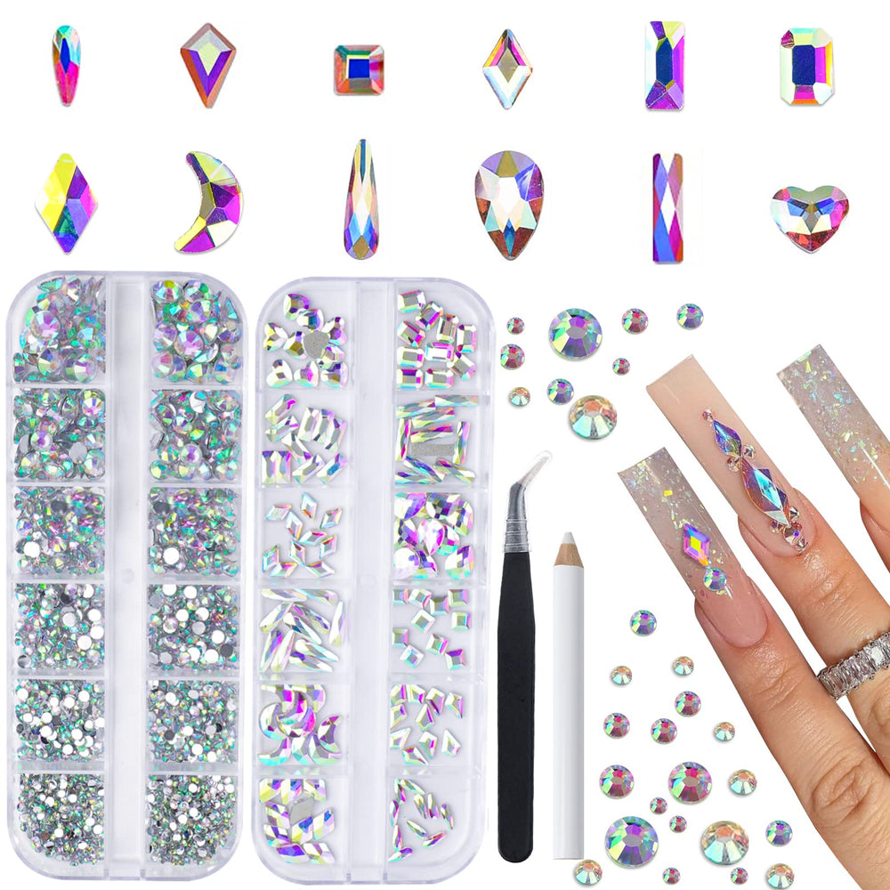 CANVALITE uñas: mezcla de 12 estilos para diseños variados y fáciles.