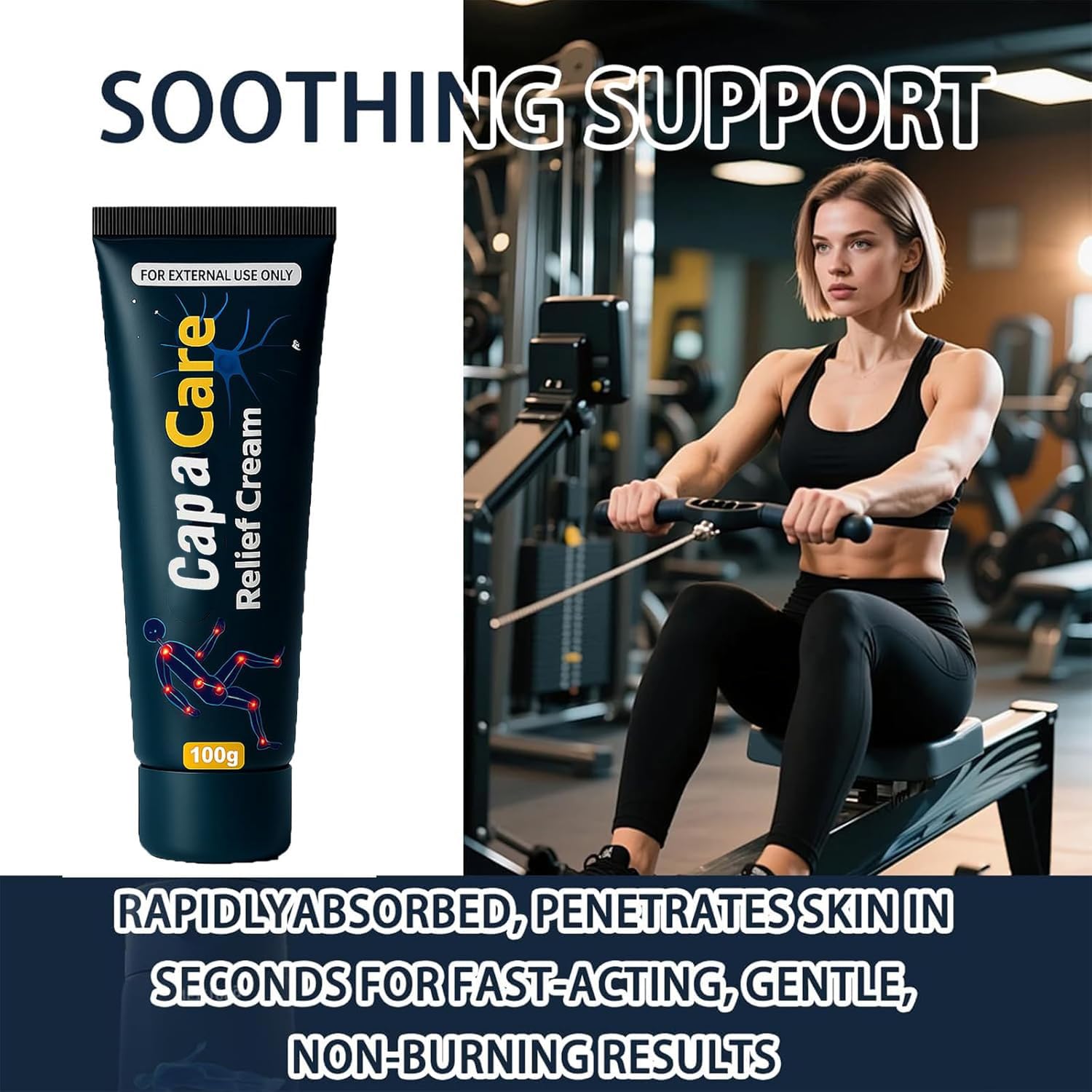 Capacare tube demonstrates easy daily application.