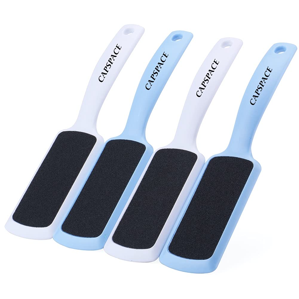 Capspace lima de pie doble cara vista frontal para exfoliar talones suavemente