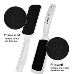 Capspace lima de pie doble cara vista lateral para exfoliar piel muerta