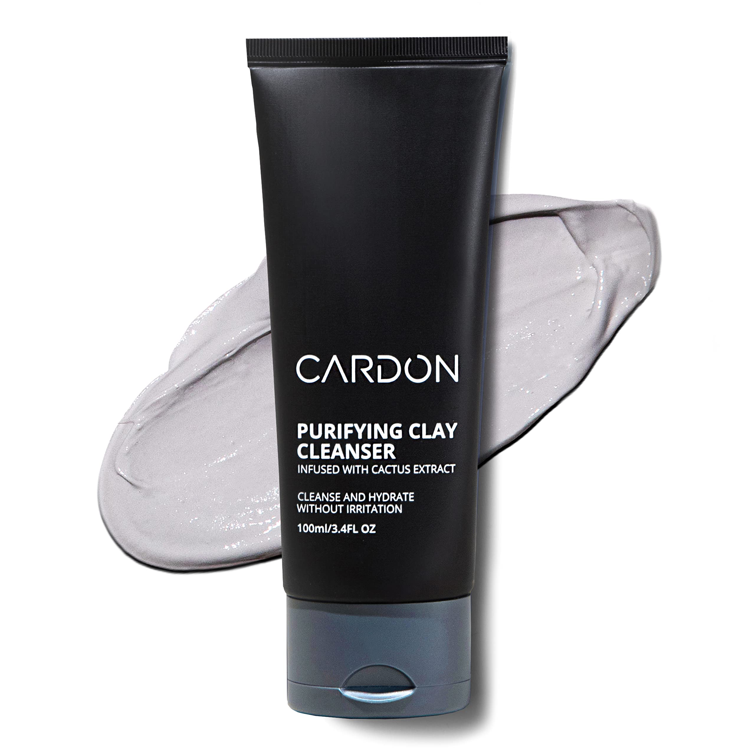 Cardon limpiador facial con arcilla y espuma densa para limpieza profunda.