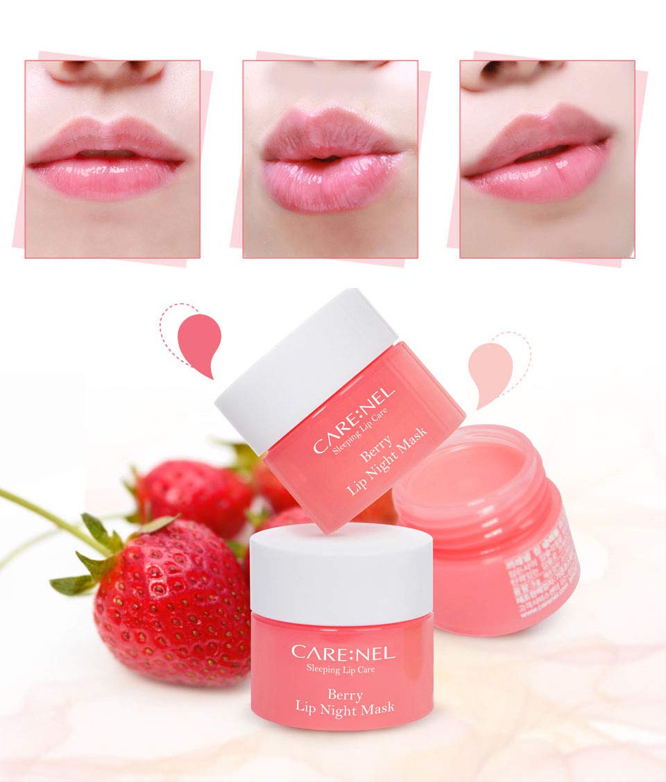  mascarilla labial nocturna CARE:NEL bayas aplicación suave para exfoliación nocturna