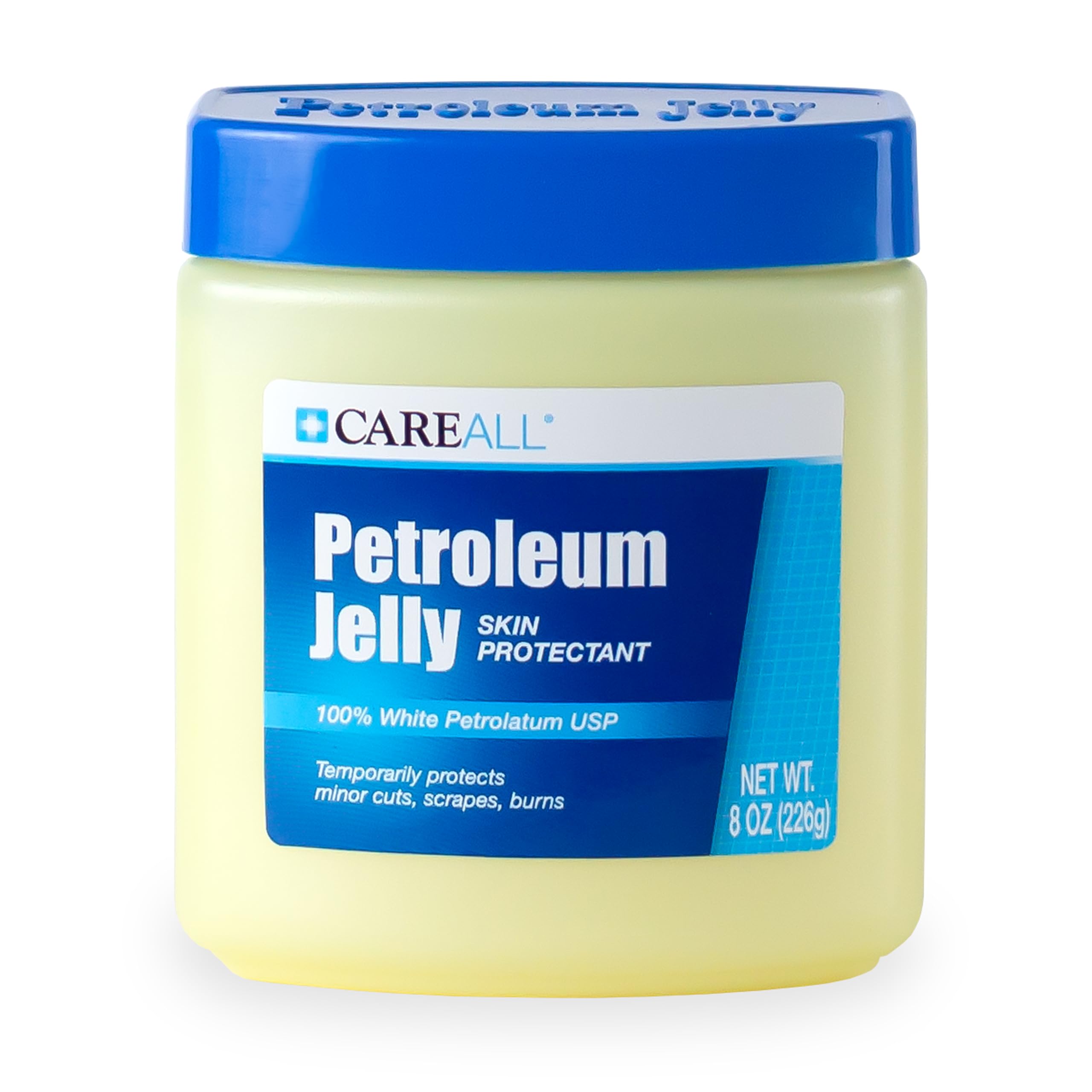 CareAll vaselina petrolato en frasco de 8 oz, sin fragancia, para protección de la piel.
