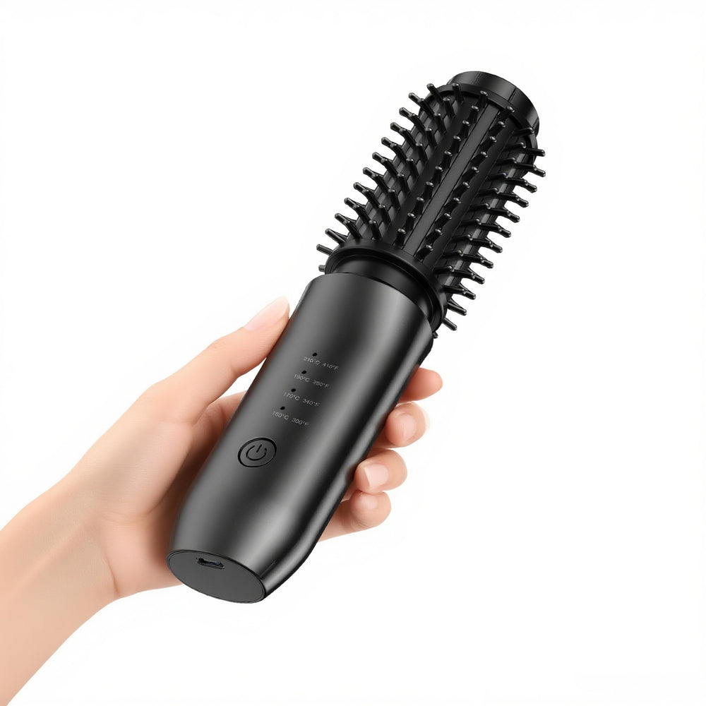 CARESKY cepillo rizador inalámbrico de 1,5 pulgadas, ideal para retoques en bolso.
