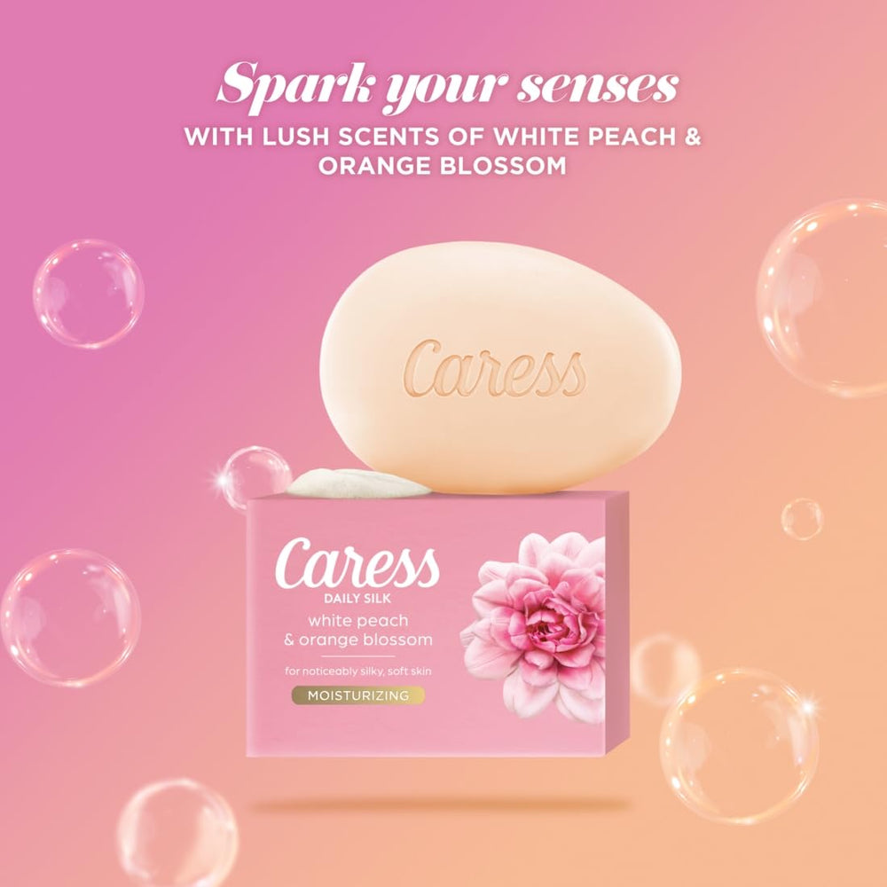 Caress barra jabón Seda Diaria espuma cremosa para ducha indulgente