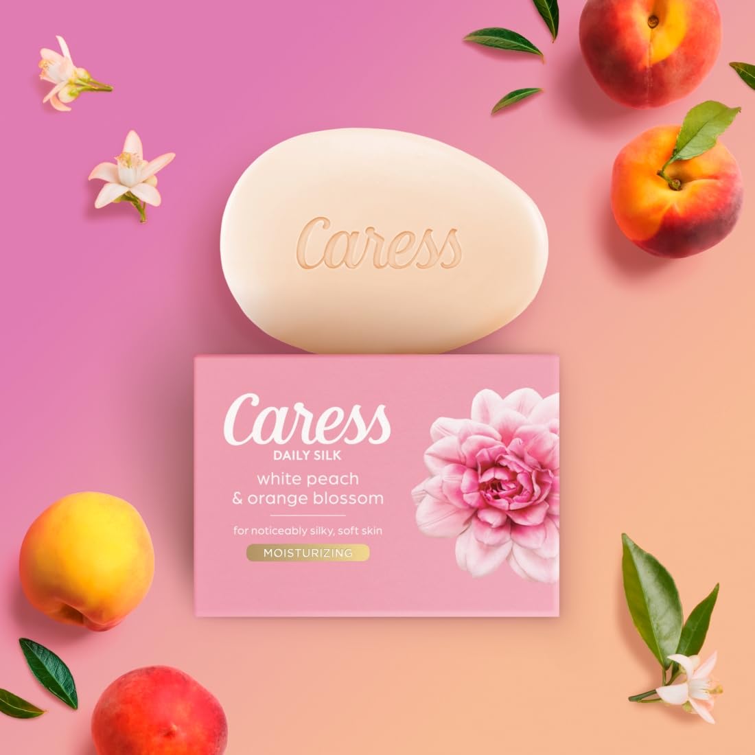 Caress barra jabón Seda Diaria piel sedosa y perfumada