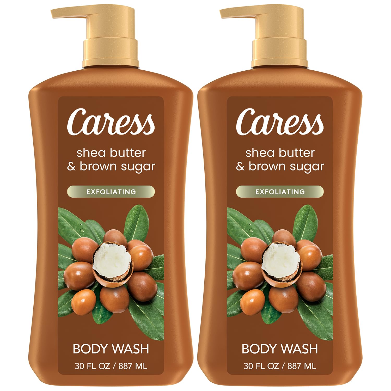 Caress gel-douche beurre karité sucre brun — hydratation douce et parfum enveloppant.