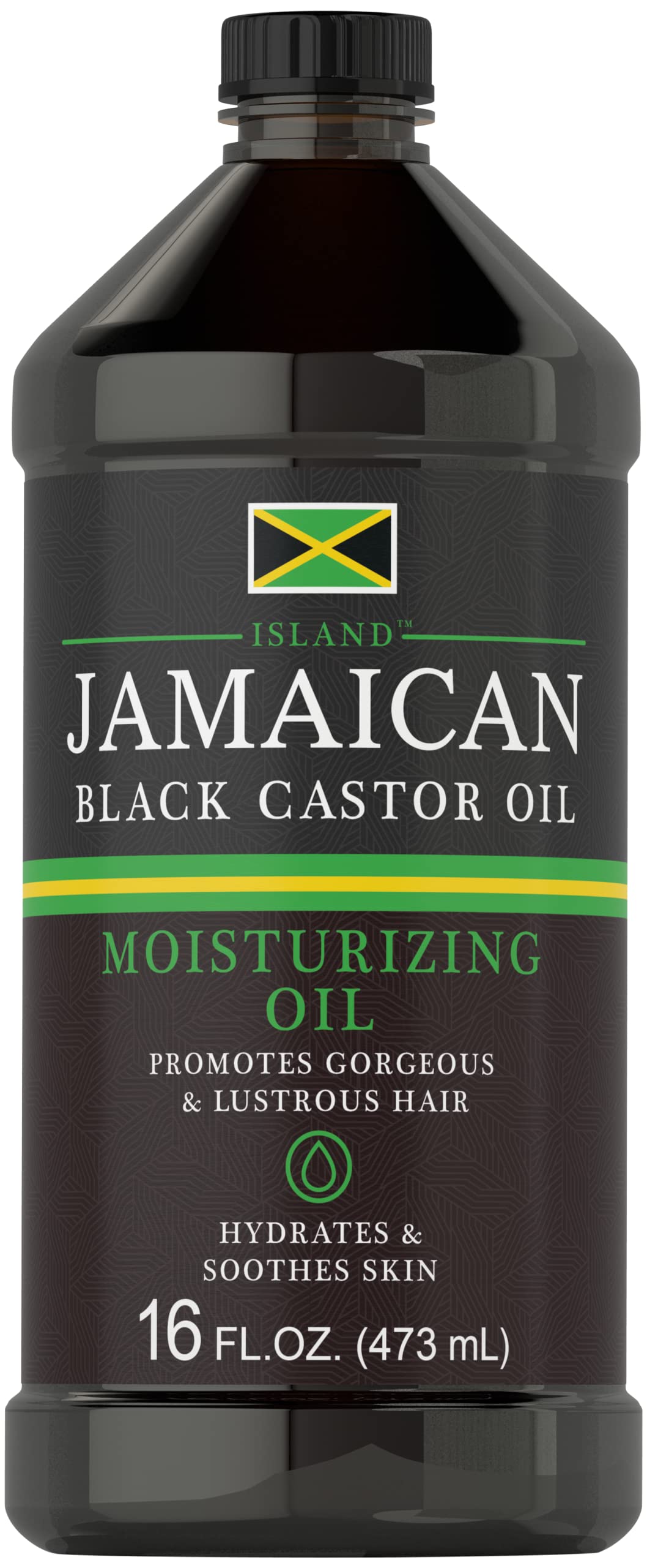 Carlyle Aceite de Ricino Negro Jamaicano en botella de 16 onzas para uso diario.