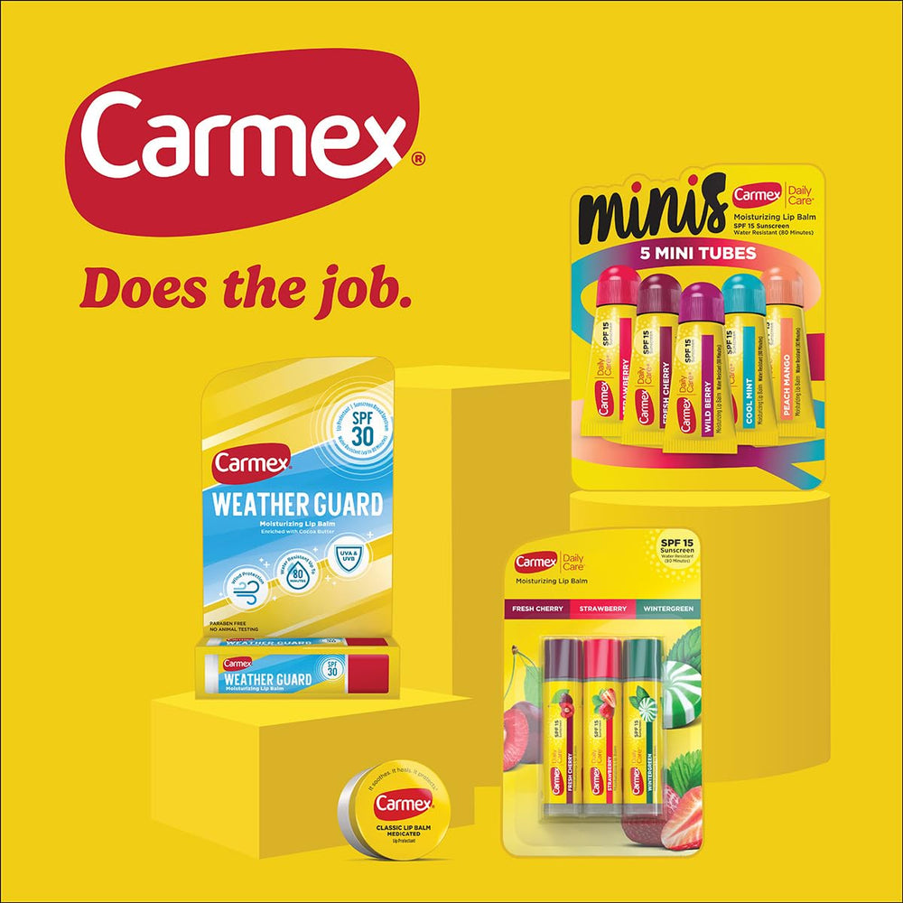 Carmex sabor cupcake masa bálsamo labial tubo, cobertura estable.