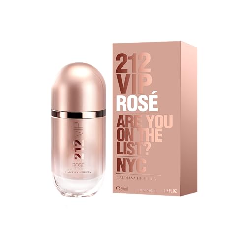Carolina Herrera 212 VIP Rose, notas champán rosé, aroma festivo para eventos.