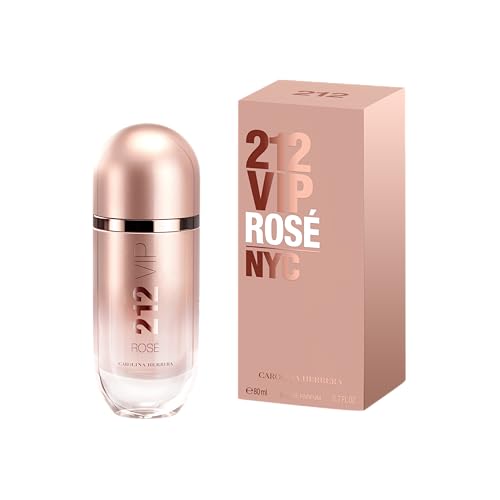 Carolina Herrera 212 VIP Rosé, corazón de flor de durazno para un toque femenino.