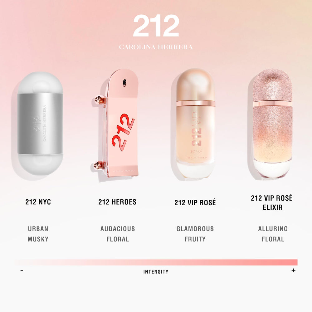 Uso diario con 212 VIP Rosé, perfume versátil para día y noche.