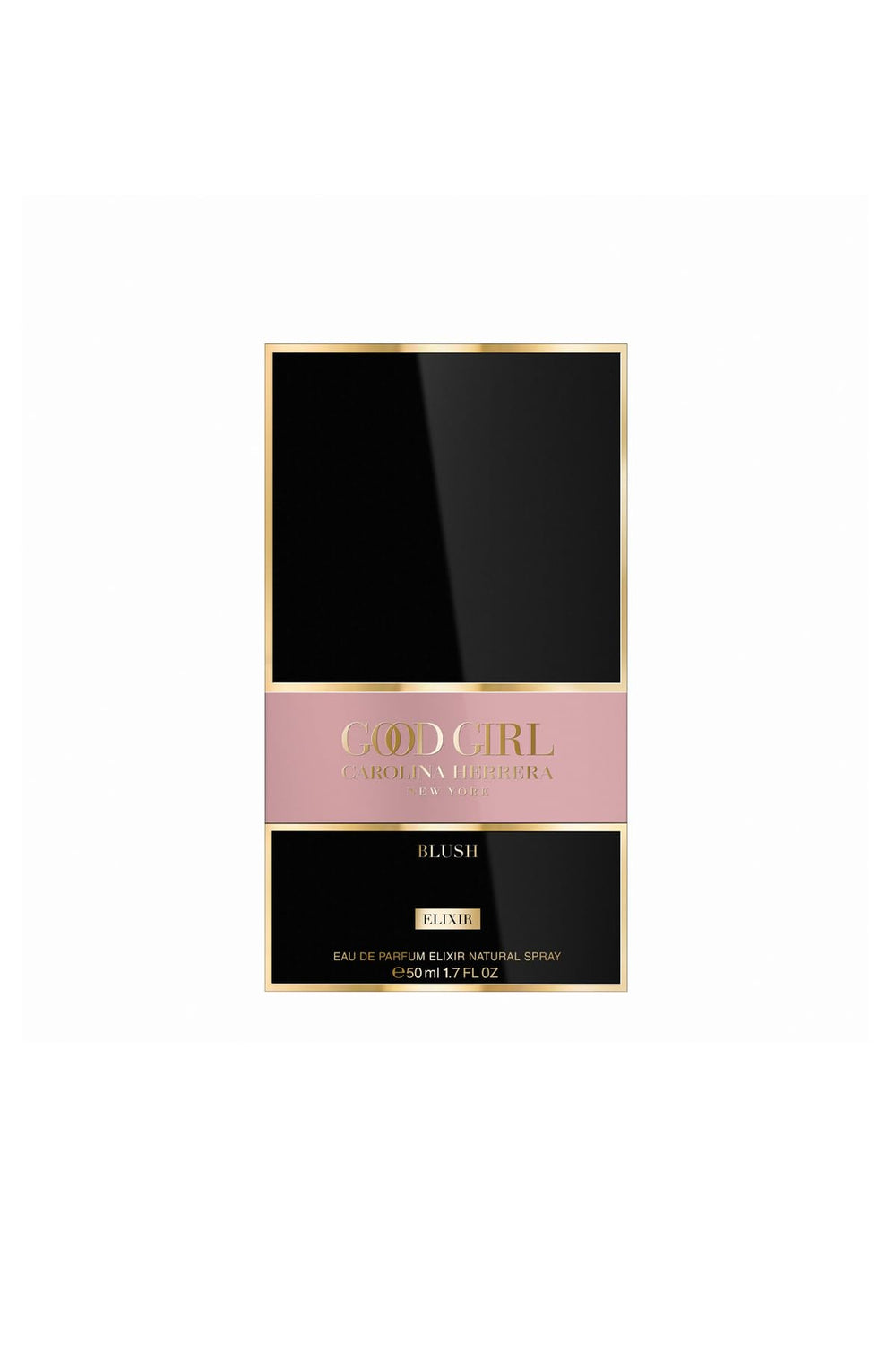 Empaque refinado de Good Girl Blush Elixir para guardar en bolso