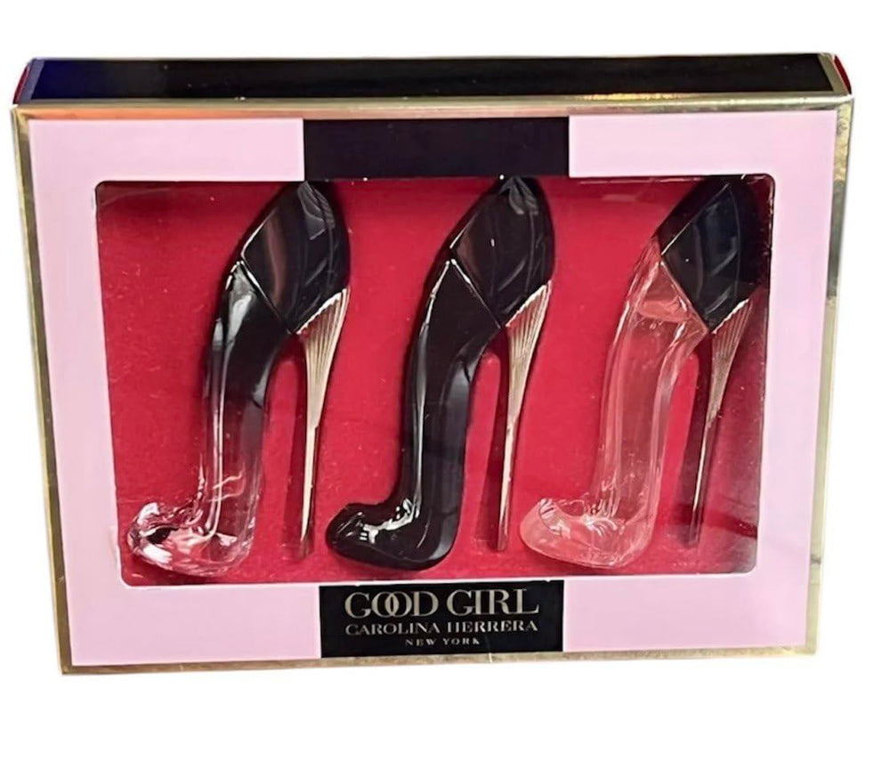 Carolina Herrera Good Girl Blush Mini, pink-tinted bottle detail, ideal for day-to-evening transitions.