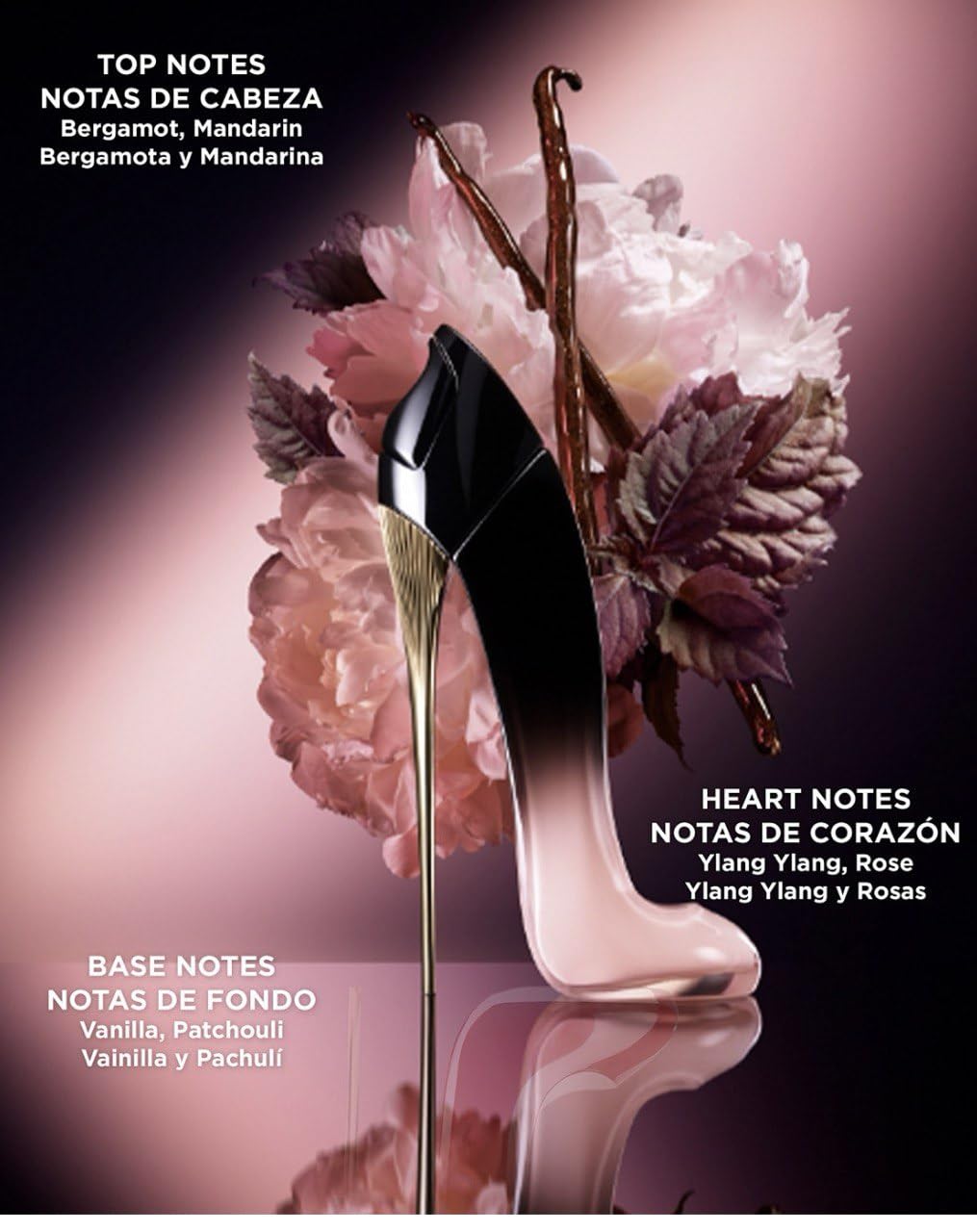 Carolina Herrera Good Girl Blush notes graphic, bergamot, mandarin and vanilla evoke daytime freshness.