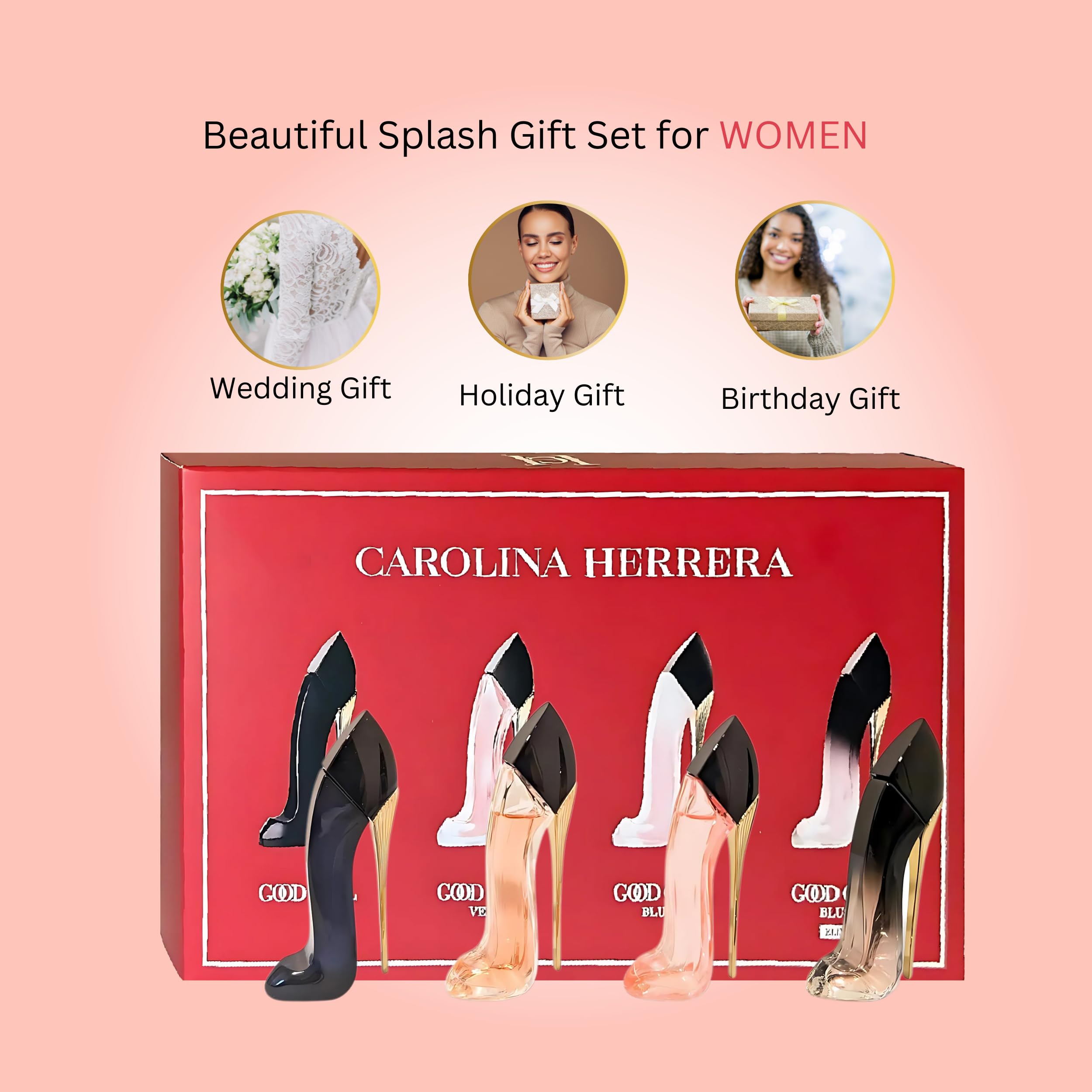 Carolina Herrera Very Good Girl: botella frontal brillante, ideal para eventos nocturnos