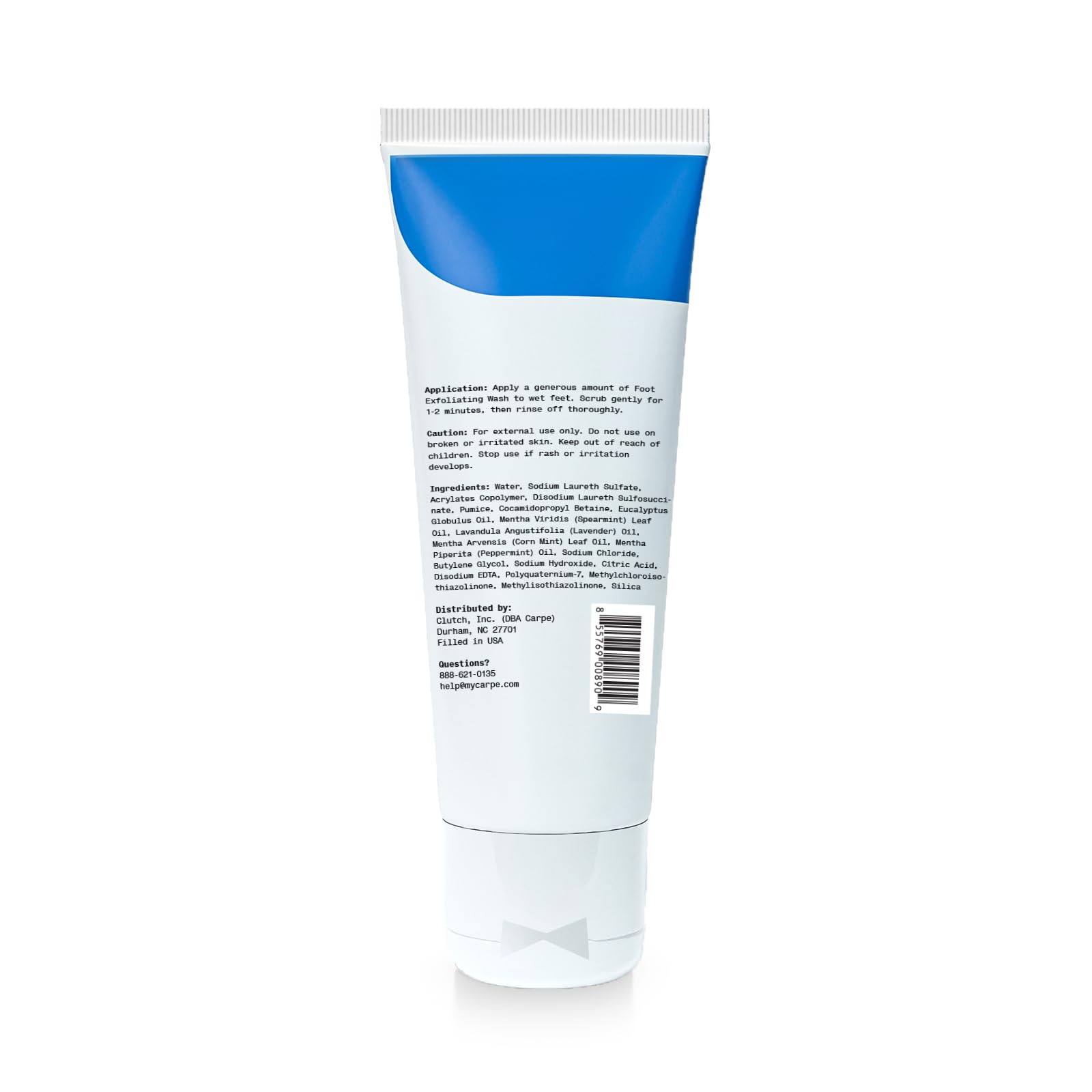 Carpe exfoliante de pies, aplicación rápida con frescura mentolada
