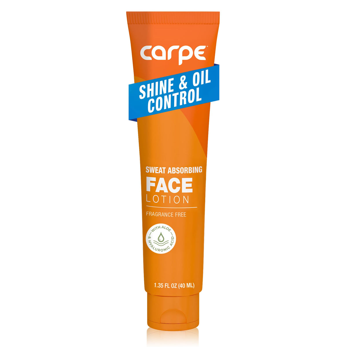 Carpe locion facial absorbente del sudor en botella, controla brillos y humedad.