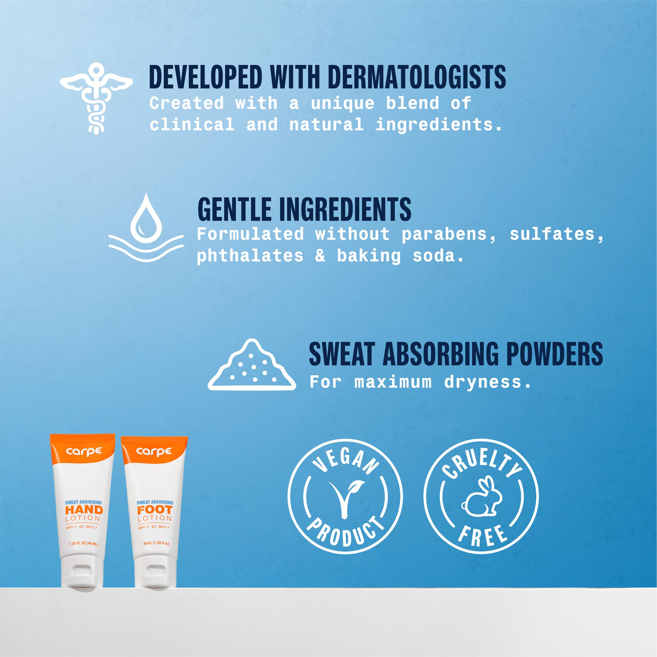 Carpe Lotion absorbante: application rapide et peau non grasse.