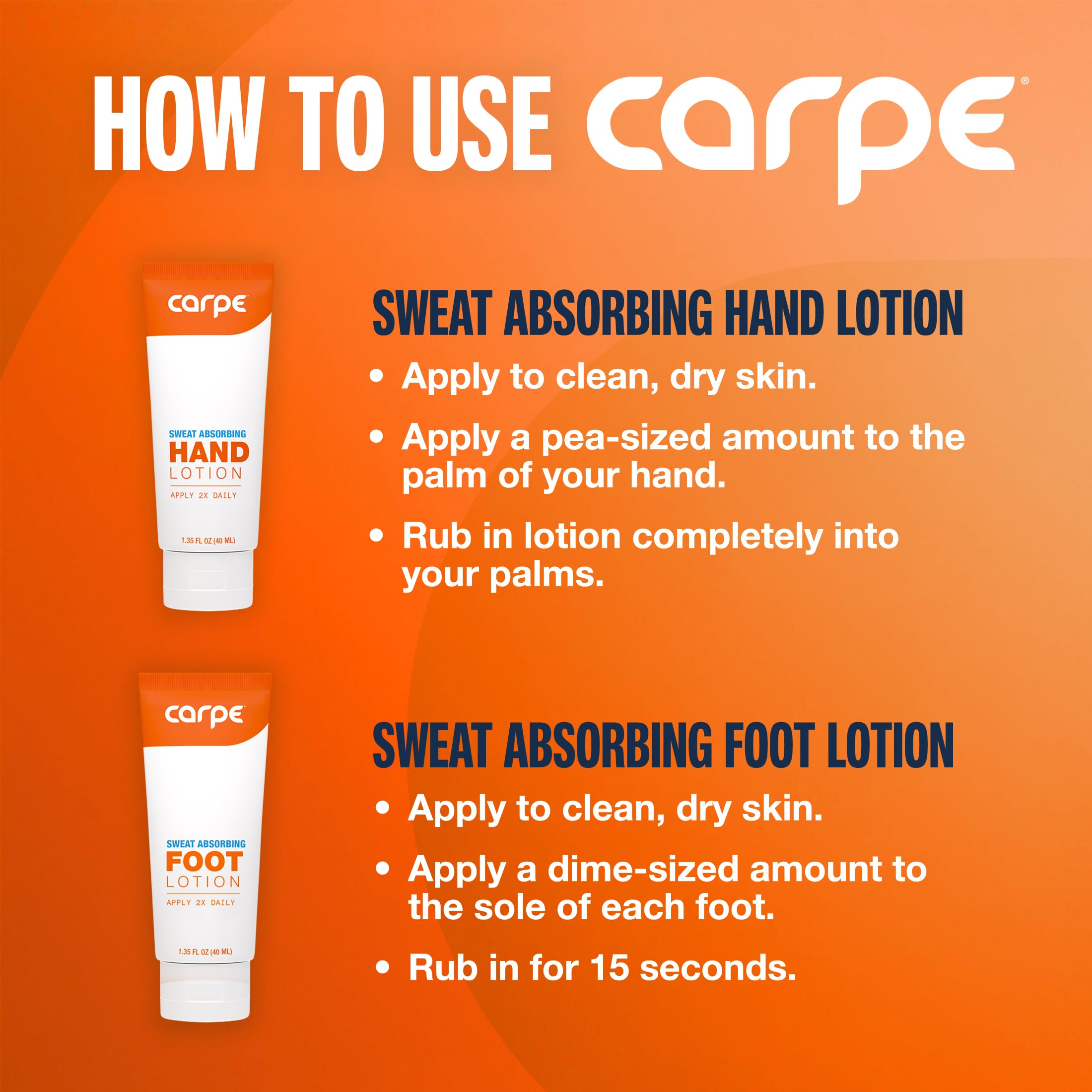 Carpe Lotion absorbante: formulation dermatologiquement approuvée pour un usage quotidien.