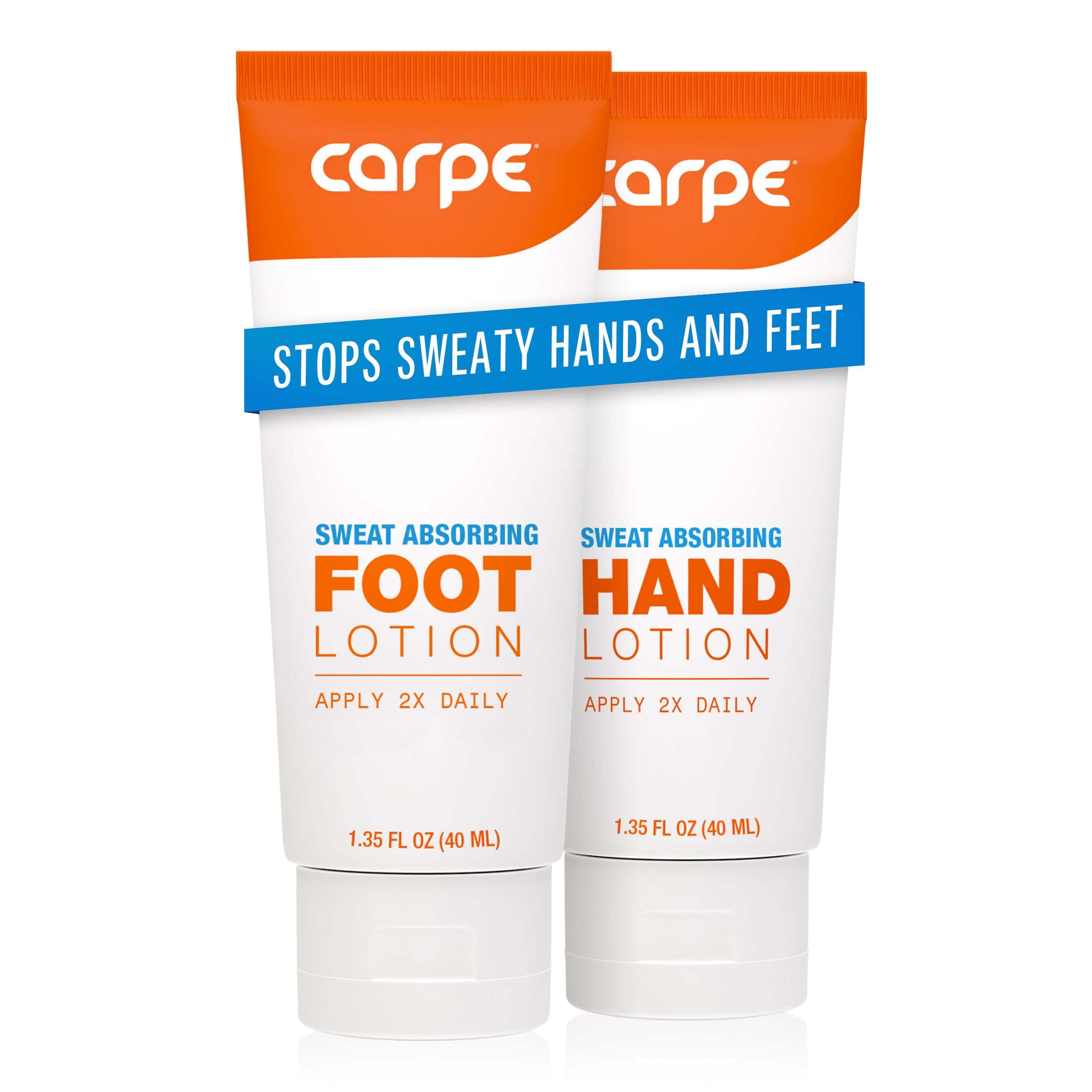 Carpe Lotion absorbante pour les mains, soulage la transpiration et augmente le confort.