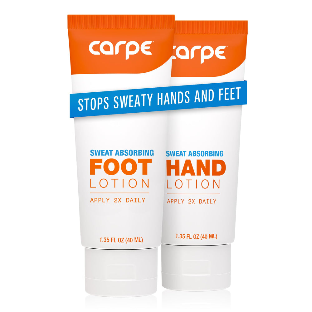Carpe Lotion absorbante pour les mains, soulage la transpiration et augmente le confort.