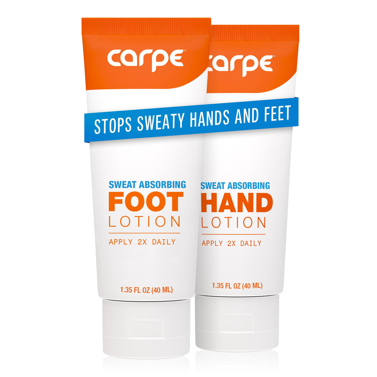 Carpe Lotion absorbante pour les mains, soulage la transpiration et augmente le confort.