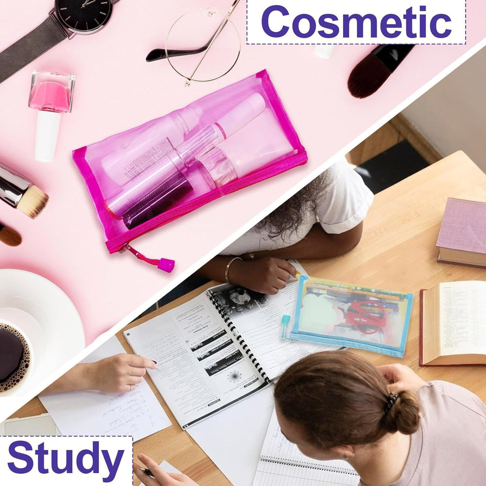 CarryEpic bolsa de malla de varios colores para cosméticos y accesorios