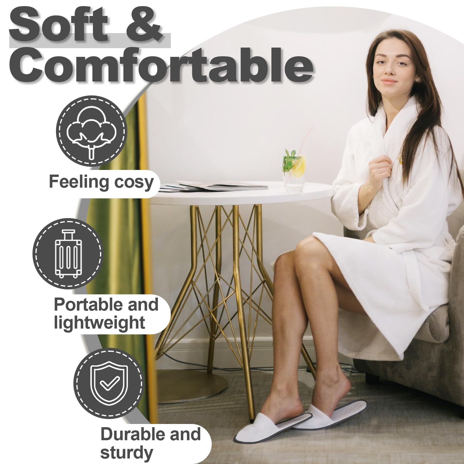 CarryEpic pantuflas con suela EVA antideslizante para seguridad en cada paso
