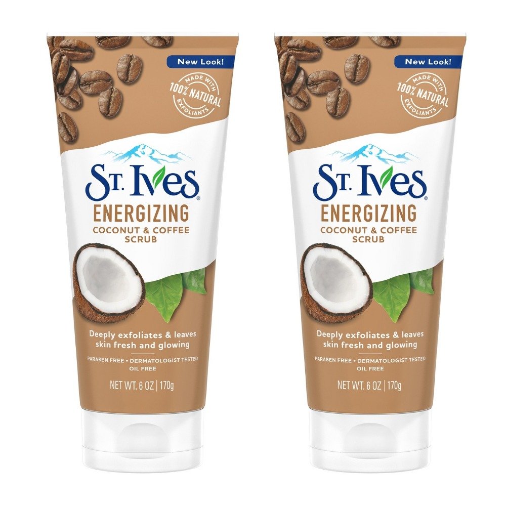 Carter's St Ives exfoliante coco y café, envase compacto para uso diario.