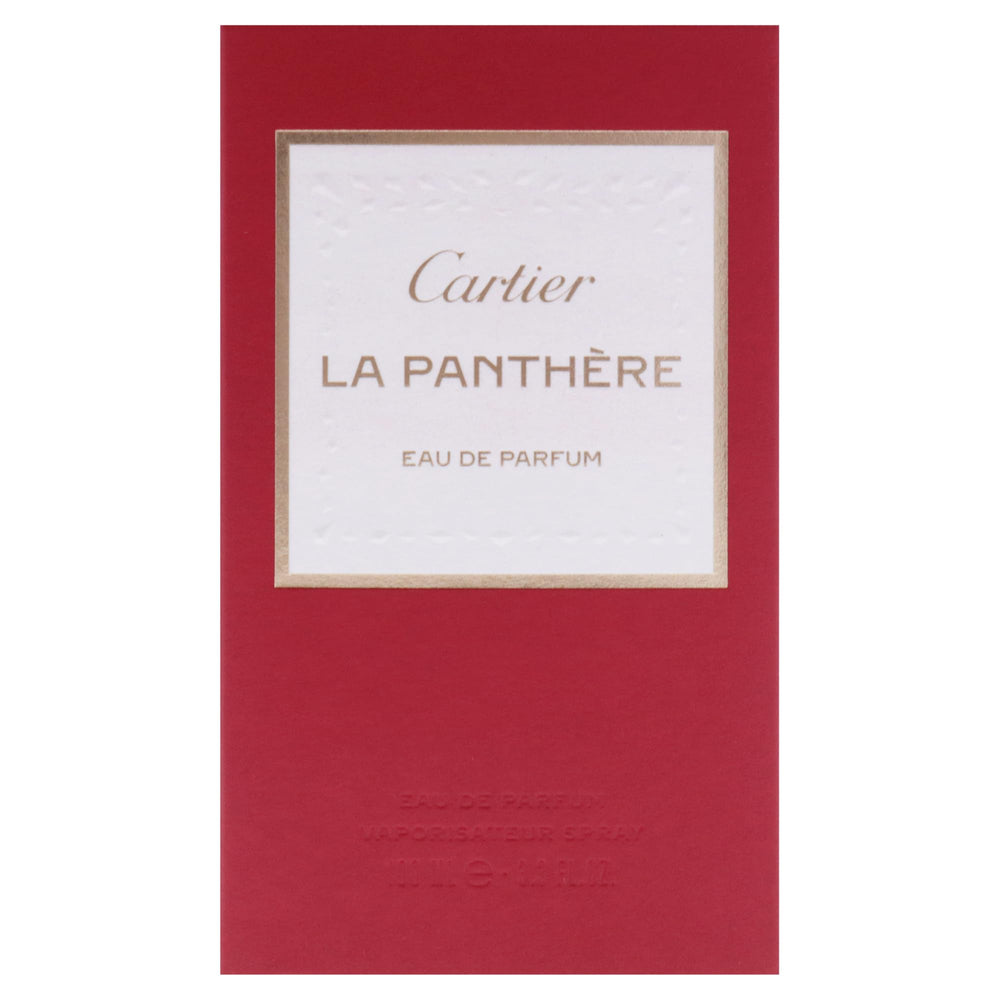 Cartier La Panthère EDP, botella de vidrio, perfuma sutilmente durante el día.