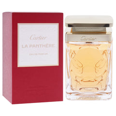 Cartier La Panthère EDP, etiqueta detallada, transmite lujo discreto en el día a día.