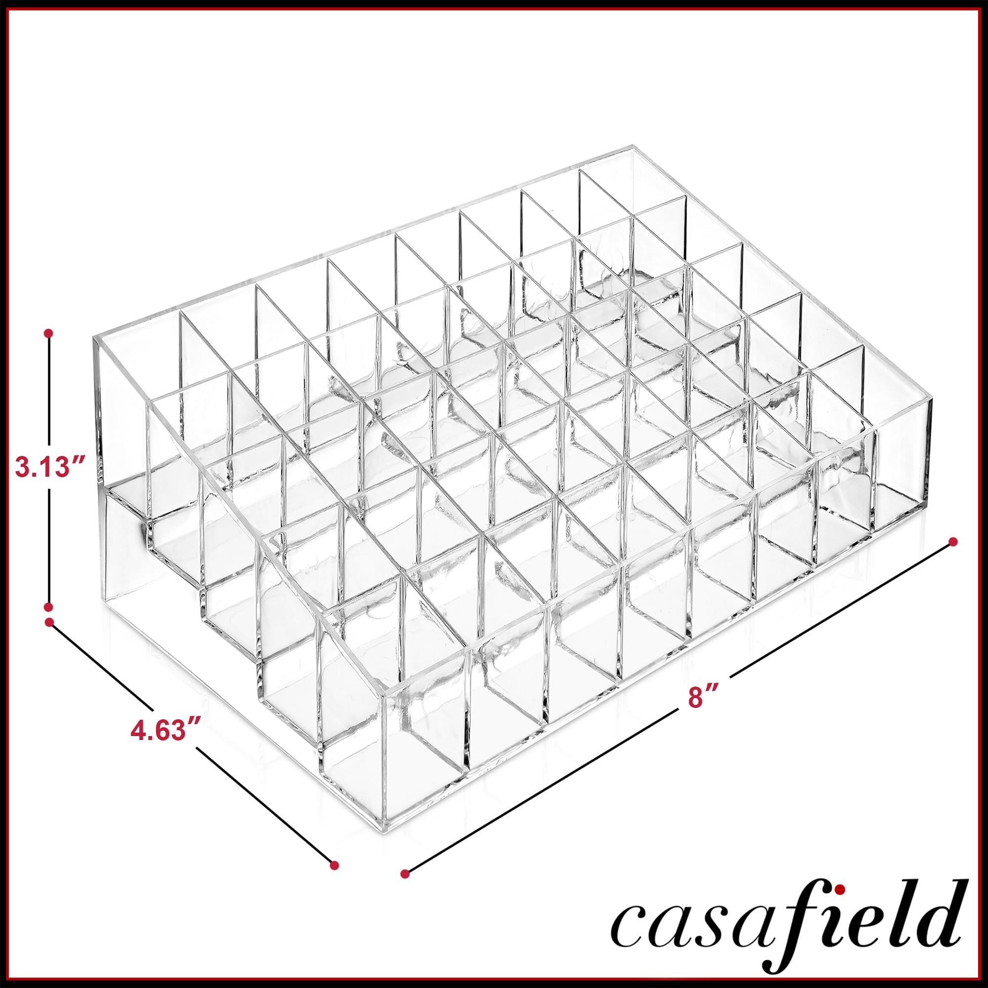 Casafield: detalle de ranuras, huecos de 2.2 cm para labiales estándar.