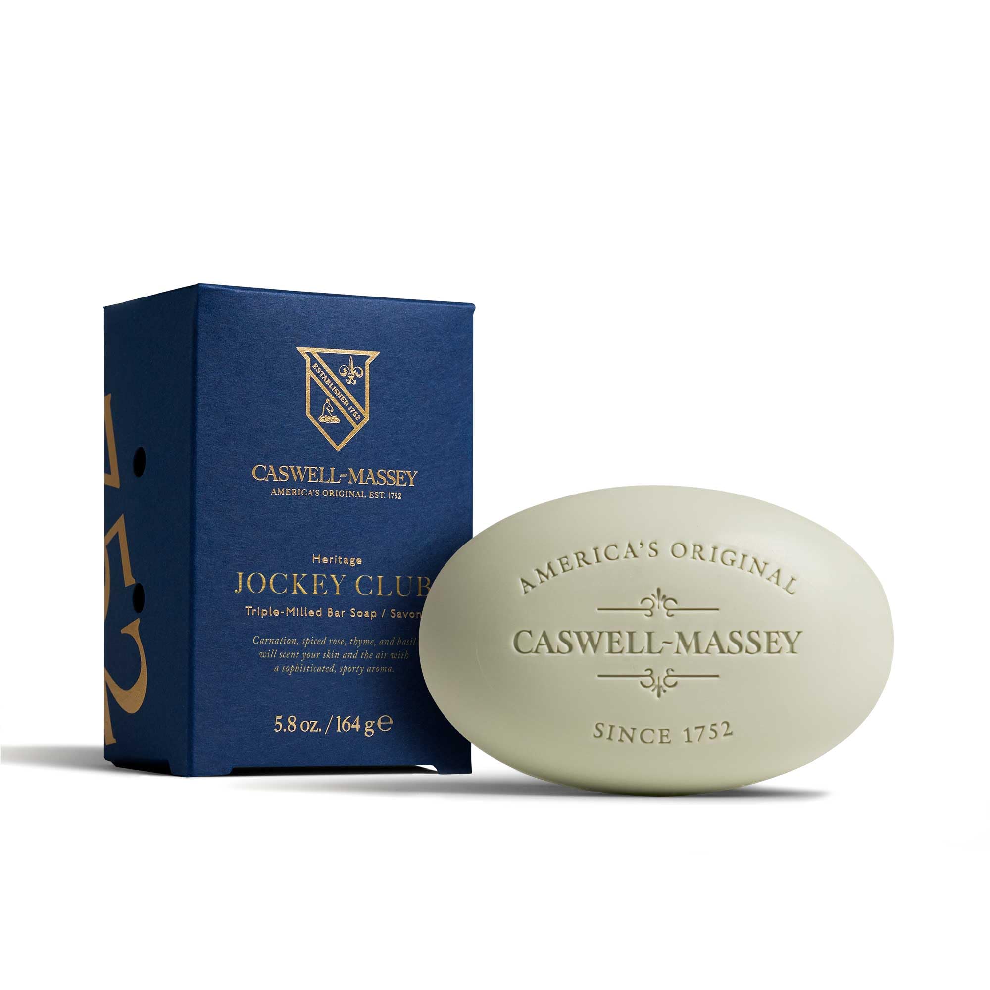 Caswell-Massey Jockey Club, empaque elegante para regalo premium.