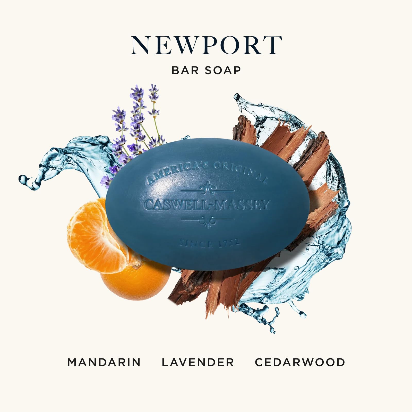 Caswell-Massey Newport primer plano de textura cremosa para hidratación duradera