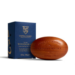 Caswell-Massey Woodgrain Sandalwood barra jabon: aroma cálido para piel suave.