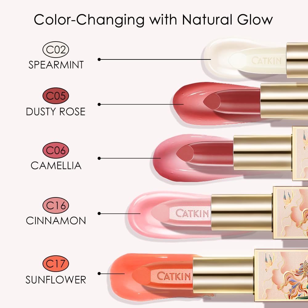 Catkin Bálsamo Labial Color C05 Rosa Polvoriento, cuidado nutritivo para labios ásperos y agrietados.