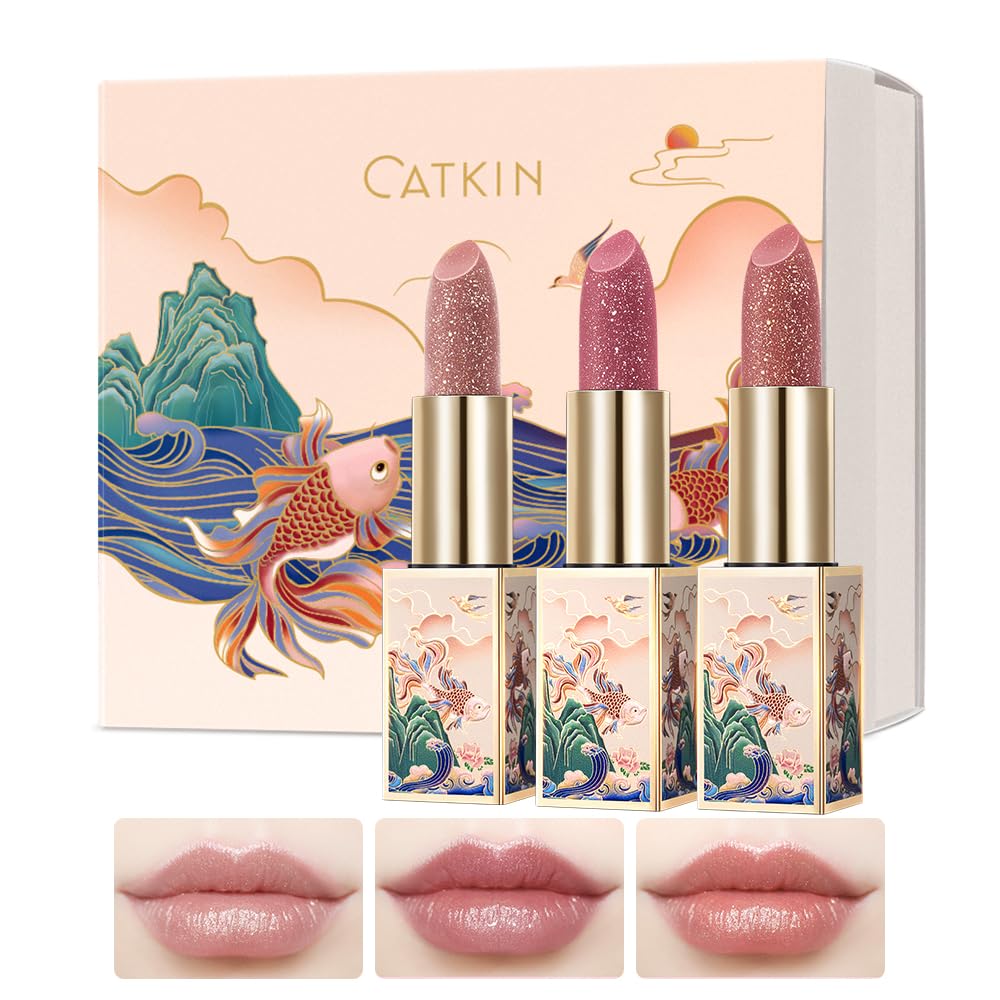 Catkin bálsamo labial color cambia en caja regalo, perfecto para regalar y cuidar labios.