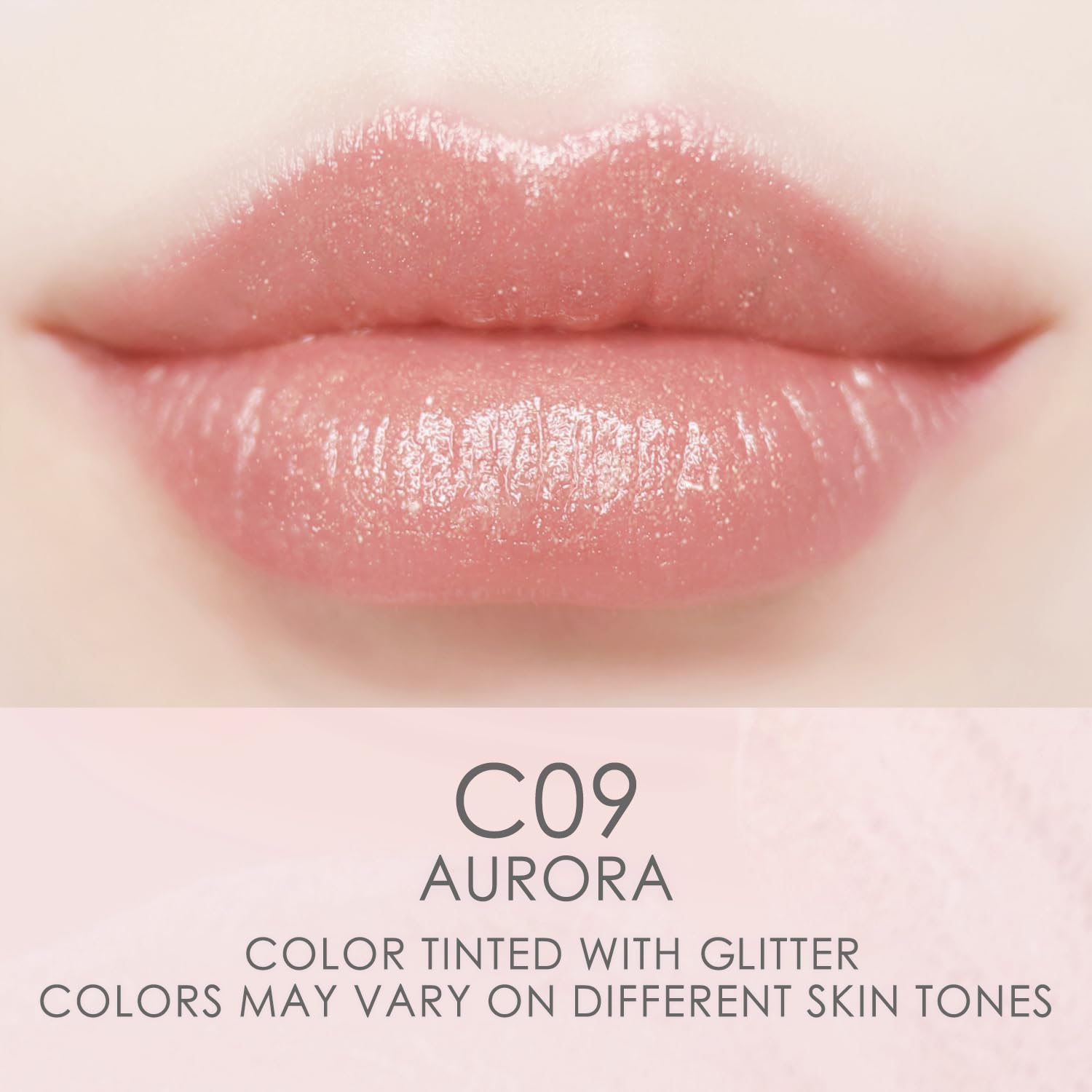 CATKIN bálsamo labial tintado Aurora muestra color, hidratación suave y brillo sutil.