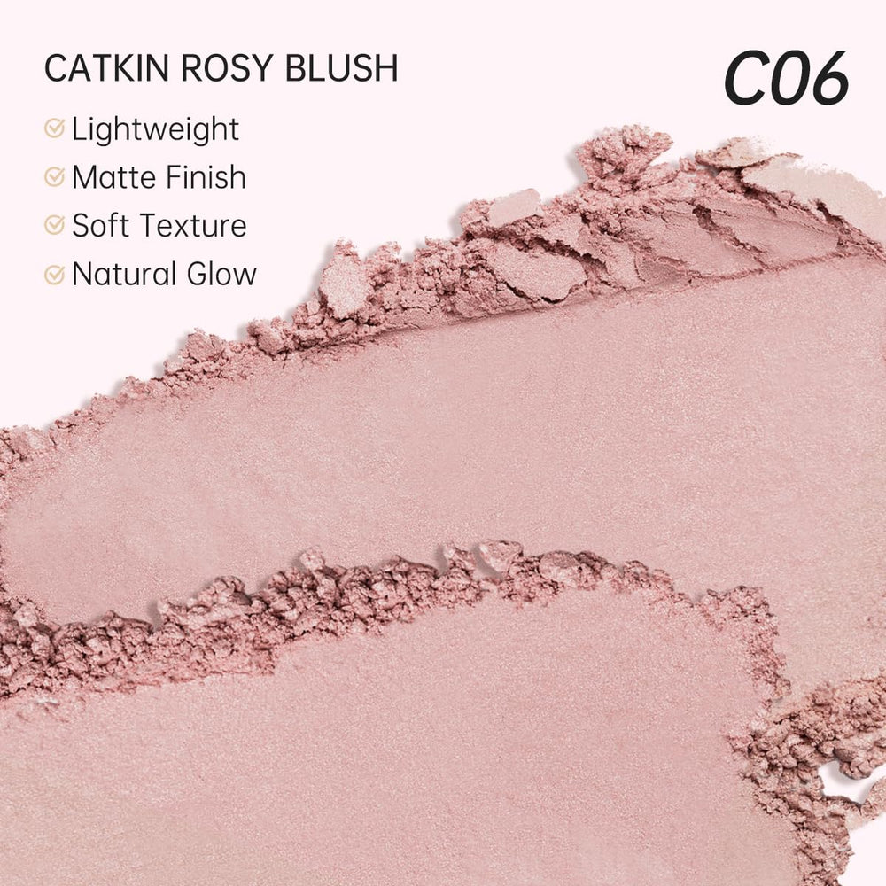 Catkin rubor horneado Misty Rain textura sedosa para difuminar uniformemente.
