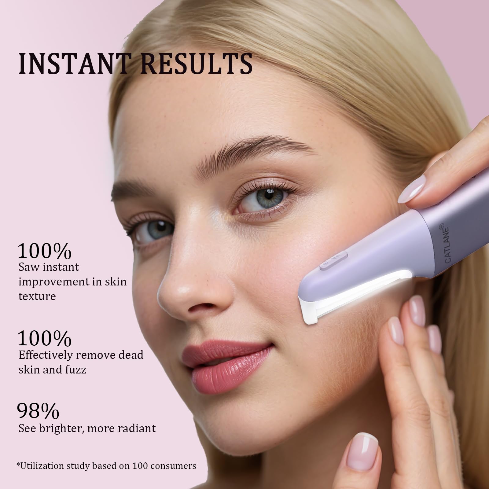CATLANE Dermaplane con juego de 10 hojas para precisión en cada pasada.