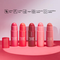 Catrice Blushin' Charm Multistick acabado luminoso que realza la piel.