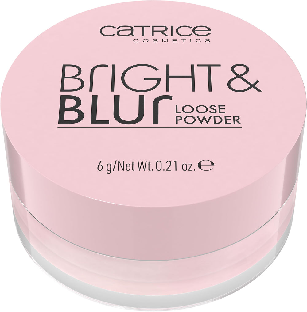 Catrice Bright & Blur polvo suelto, difuminado para acabado mate suave.