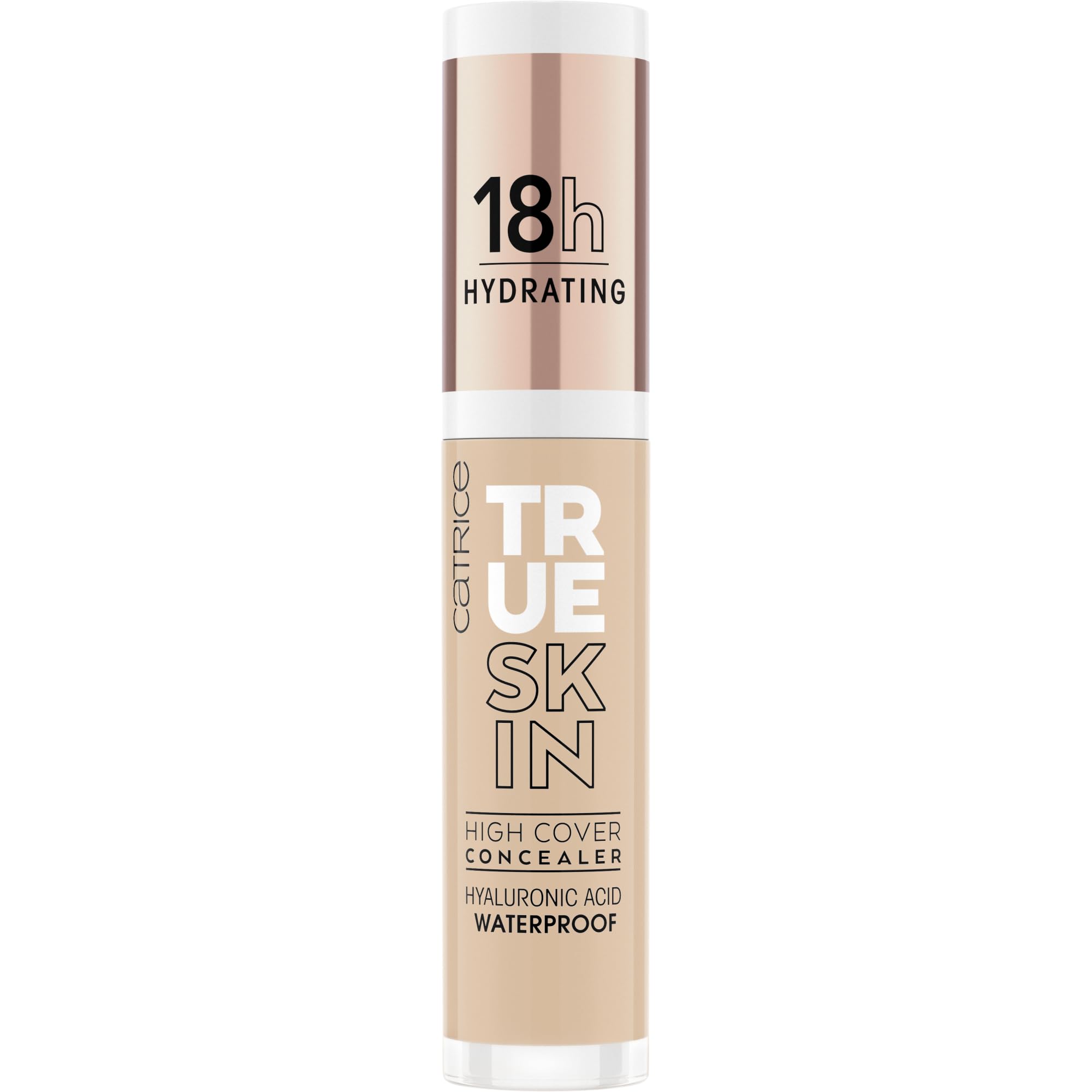 Catrice Corrector de alta cobertura 020 Beige cálido, textura mate ligera para acabado suave.