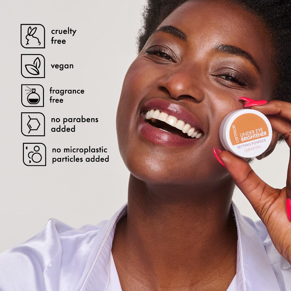 Tono cálido del corrector iluminador de ojeras Catrice balancea sombras azules