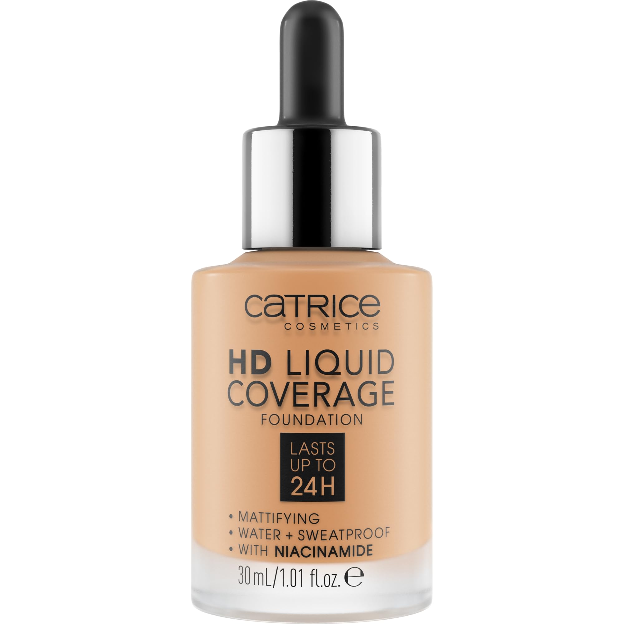 Catrice HD Liquid Coverage muestra textura mate para un acabado suave